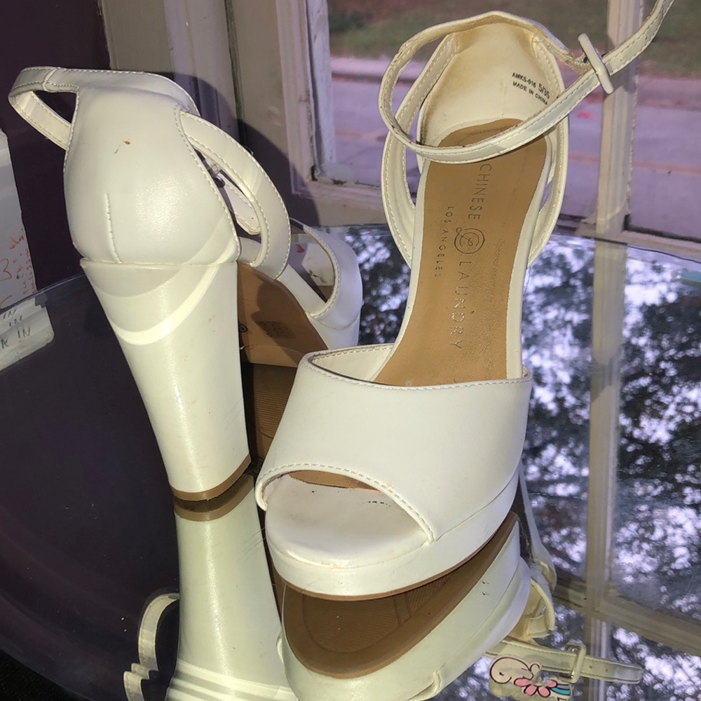 White block heels